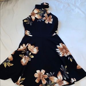 Black floral dress